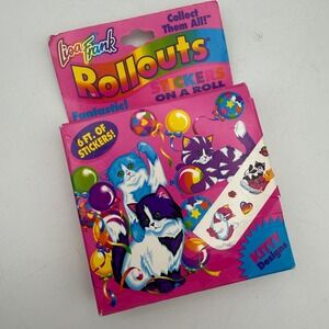 Vintage Lisa Frank Rollouts Stickers Kitty Designs 5.5 Ft Roll Cats 90s Retro